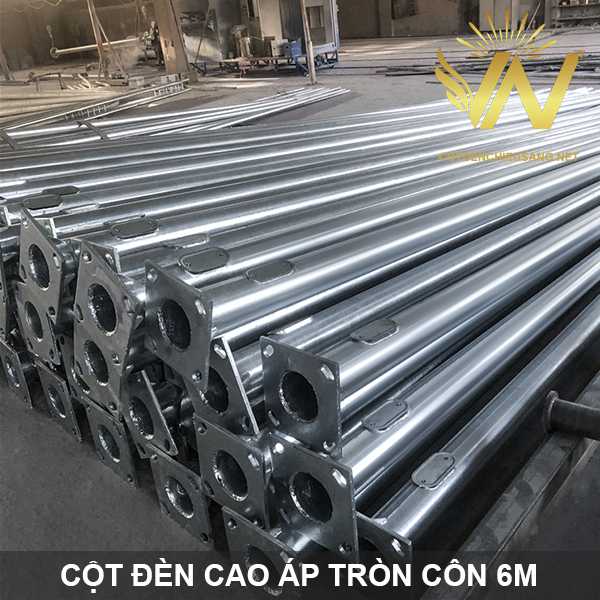 Cột đèn đường tròn côn 6m